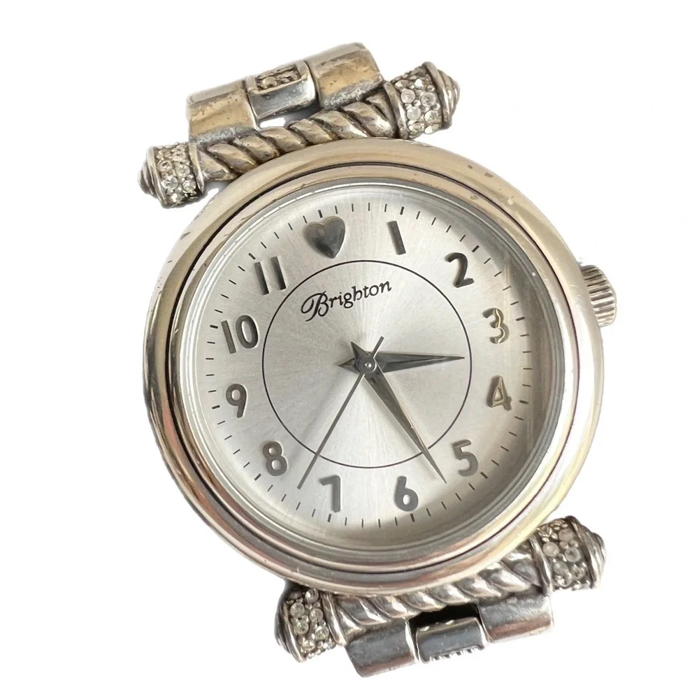 Brighton Highland Park watch. Beautiful silver plated with Swarovski crystals